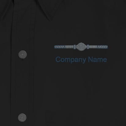 Design Preview for Design Gallery: Manufacturing & Distribution Men's Embroidered Dress Shirts, Men's Black
