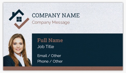A valuation business card maker gray brown design for Modern & Simple