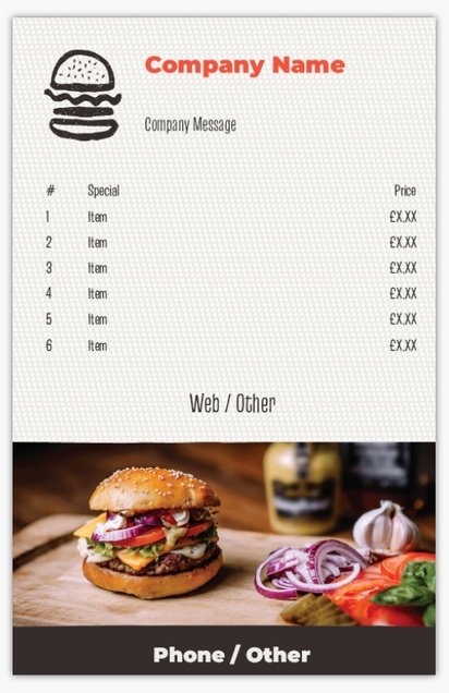Design Preview for Design Gallery: Food Service Personalised Notebooks