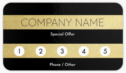 A hair salon gold black cream design for Loyalty Cards