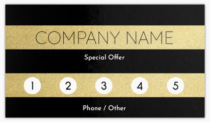 A hair salon gold black brown design for Loyalty Cards