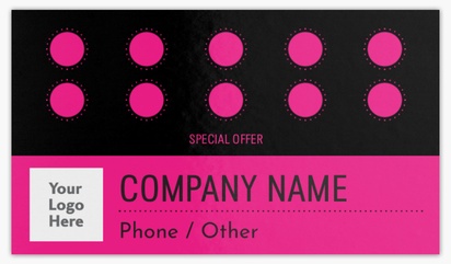 A backtobusiness21 photo black pink design for Loyalty Cards with 1 uploads