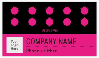 A backtobusiness21 photo black purple design for Loyalty Cards with 1 uploads