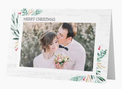 Design Preview for Design Gallery: Newly Married Christmas Cards, Rectangular 18.2 x 11.7 cm