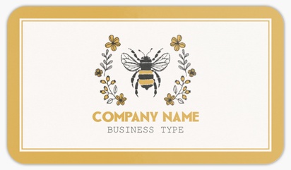 A bee local honey white yellow design