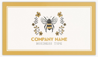 A bee local honey white yellow design