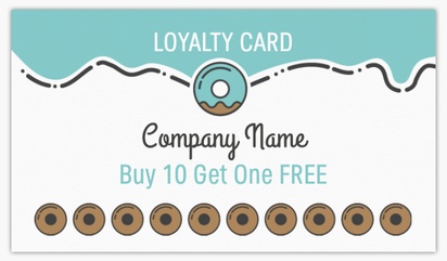 A donut donuteria blue gray design for Loyalty Cards