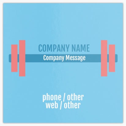 Design Preview for Fitness Classes Glossy Business Cards Templates, Square (2.5" x 2.5")