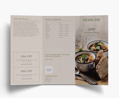 Design Preview for Design Gallery: Food & Beverage Folded Leaflets, Tri-fold DL (99 x 210 mm)