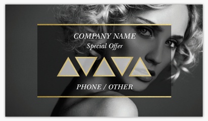 A metallic hairstyling gray design for Loyalty Cards