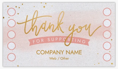 A gold gold dots white cream design for Loyalty Cards