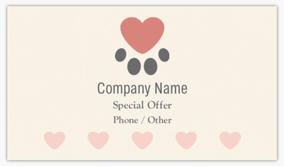 A paw print veterinary white pink design for Loyalty Cards