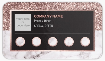 A marble and glitter textures black white design for Loyalty Cards with 1 uploads