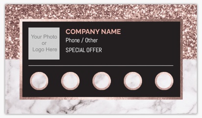 A marble and glitter textures gray design for Loyalty Cards with 1 uploads