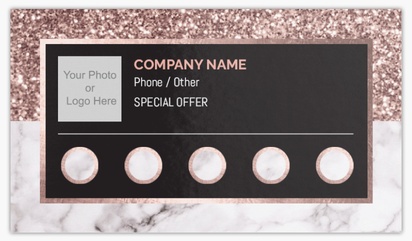 A marble and glitter textures gray design for Loyalty Cards with 1 uploads