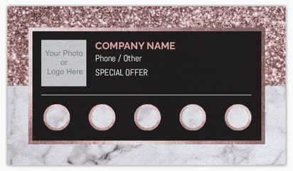 A marble and glitter textures black white design for Loyalty Cards with 1 uploads