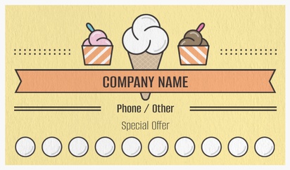 Design Preview for Design Gallery: Ice Cream & Food Trucks Natural Textured Business Cards
