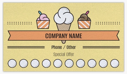 A froyo ice cream yellow brown design for Loyalty Cards