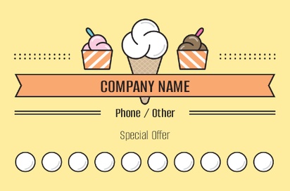 Design Preview for Design Gallery: Ice Cream & Food Trucks Natural Uncoated Business Cards
