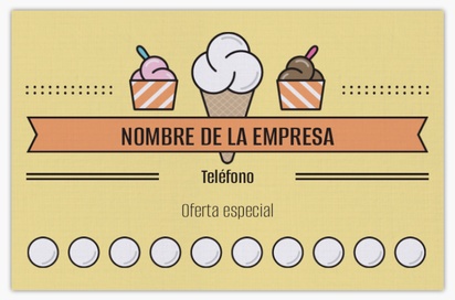 Vista previa del diseño de Galería de diseños de tarjetas de fidelidad para carritos de comida y helados