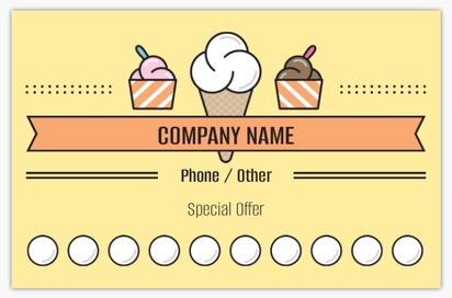 Design Preview for Design Gallery: Ice Cream & Food Trucks Textured Uncoated Business Cards