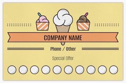 Design Preview for Design Gallery: Ice Cream & Food Trucks Natural Uncoated Business Cards