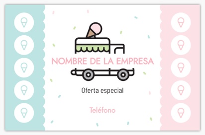 Vista previa del diseño de Galería de diseños de tarjetas de visita textura rugosa para carritos de comida y helados