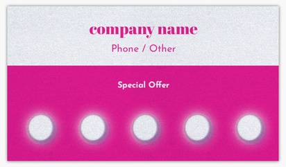 A hair salon neon sign purple pink design for Loyalty Cards
