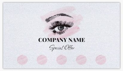 A lashes curling white black design for Loyalty Cards