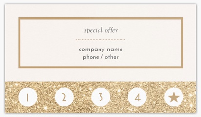 A shine elegant white brown design for Loyalty Cards
