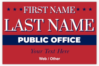 A public office campaigning red blue design for Election