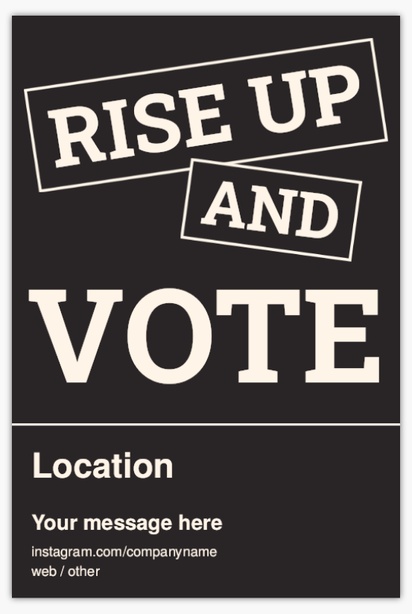 A campaigning rise up and vote gray design for Election