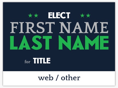 A campaigning senate black green design for Election