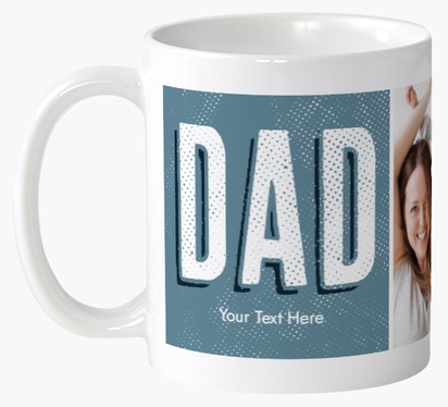 Design Preview for Father's Day Custom Mugs Templates, Wrap-around