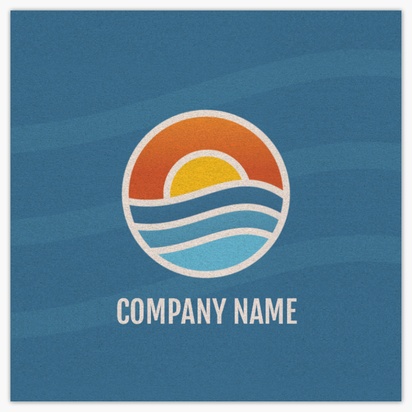 A surf shop sunset orange blue design for Nautical