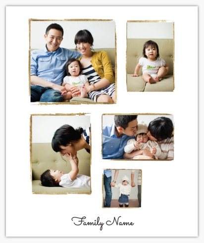 A photo family photos brown gray design for Modern & Simple with 5 uploads
