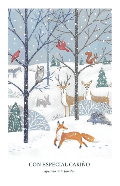 Vista previa del diseño de Galería de diseños de tarjetas de navidad para escenas invernales y nieve, 18,2 x 11,7 cm  Plano