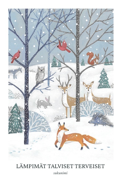 Mallin esikatselu Mallivalikoima: Talvimaisemat Joulukortit, 18.2 x 11.7 cm  Yksiosainen