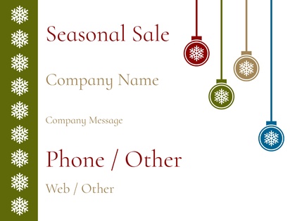 Design Preview for Design Gallery: Seasonal Magnetic Car Signs, 22 cm x 29 cm