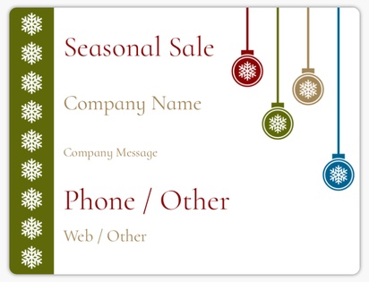 Design Preview for Holiday Car Magnets Templates, 8.7" x 11.5"