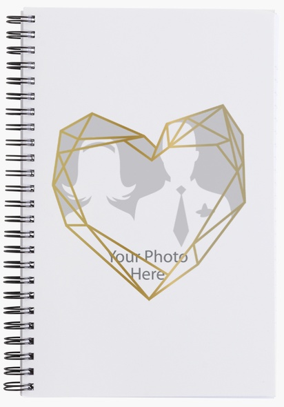 A geometric gold heart white yellow design for Modern & Simple with 1 uploads