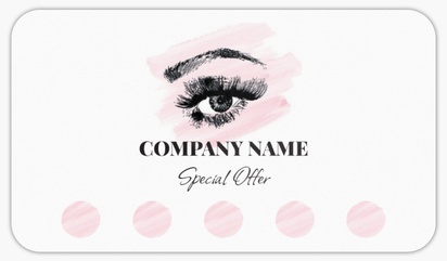 A beauty eye makeup white black design for Loyalty Cards