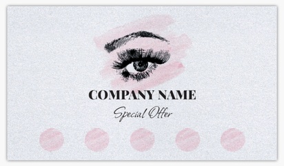 A beauty eye makeup white black design for Loyalty Cards