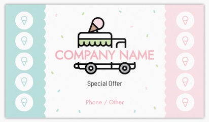 A food truck foil gray design for Loyalty Cards