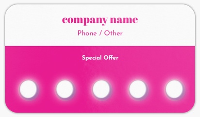 A beauty customer loyalty pink design for Loyalty Cards
