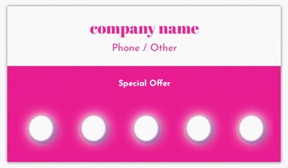 A beauty customer loyalty pink design for Loyalty Cards