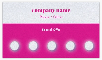 A beauty customer loyalty purple pink design for Loyalty Cards