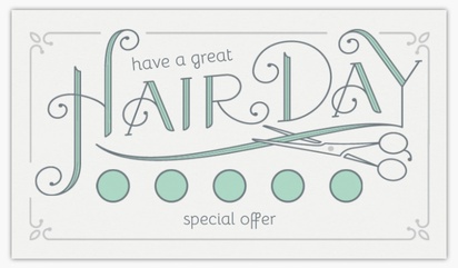 A hairstyling backtobusiness21 white gray design for Loyalty Cards