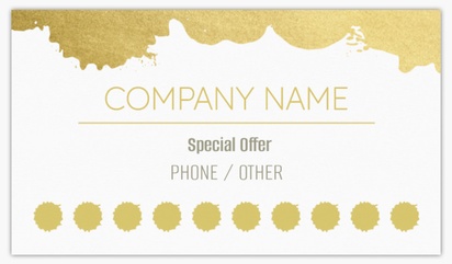 A loyalty card loyalty white yellow design for Art & Entertainment