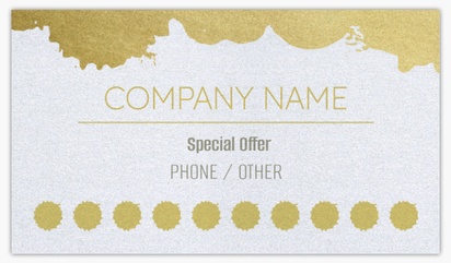 A loyalty card loyalty white cream design for Art & Entertainment